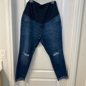Isabel Maternity Skinny Distressed Jeans Size 16